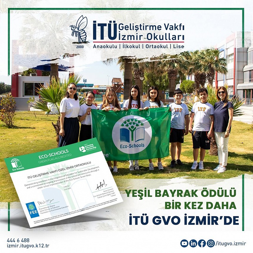 Eko-Okullar Programı Kapsamında Yeşil Bayrak Ödülünü Kazandık